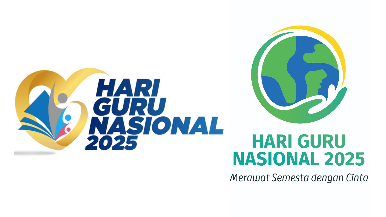 Logo Hari Guru Nasional 2025 resmi versi Kemendikdasmen dan Kemenag.
