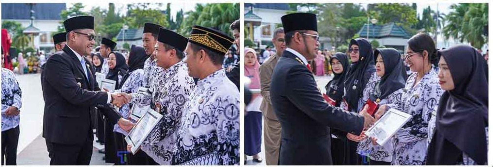 Dinas Pendidikan dan Kebudayaan Provinsi Kaltim laksanakan Upacara Peringatan Hari Guru Nasional di halaman Kantor Gubernur Kaltim, Selasa 25 November.