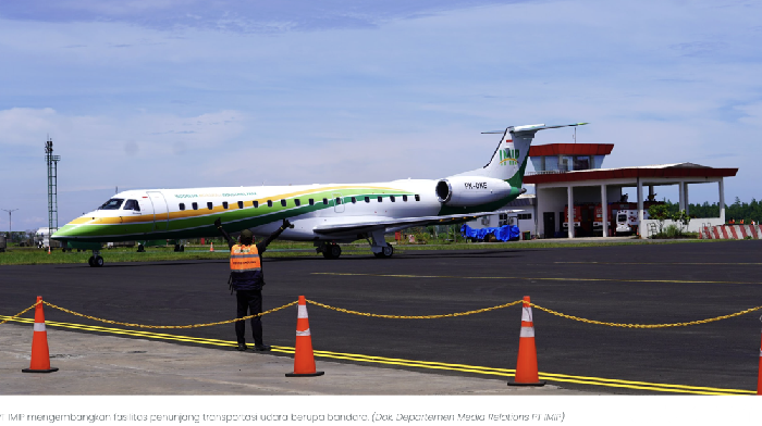 Aktivitas di Bandara IMIP, Morowali, Sulawesi Tengah.