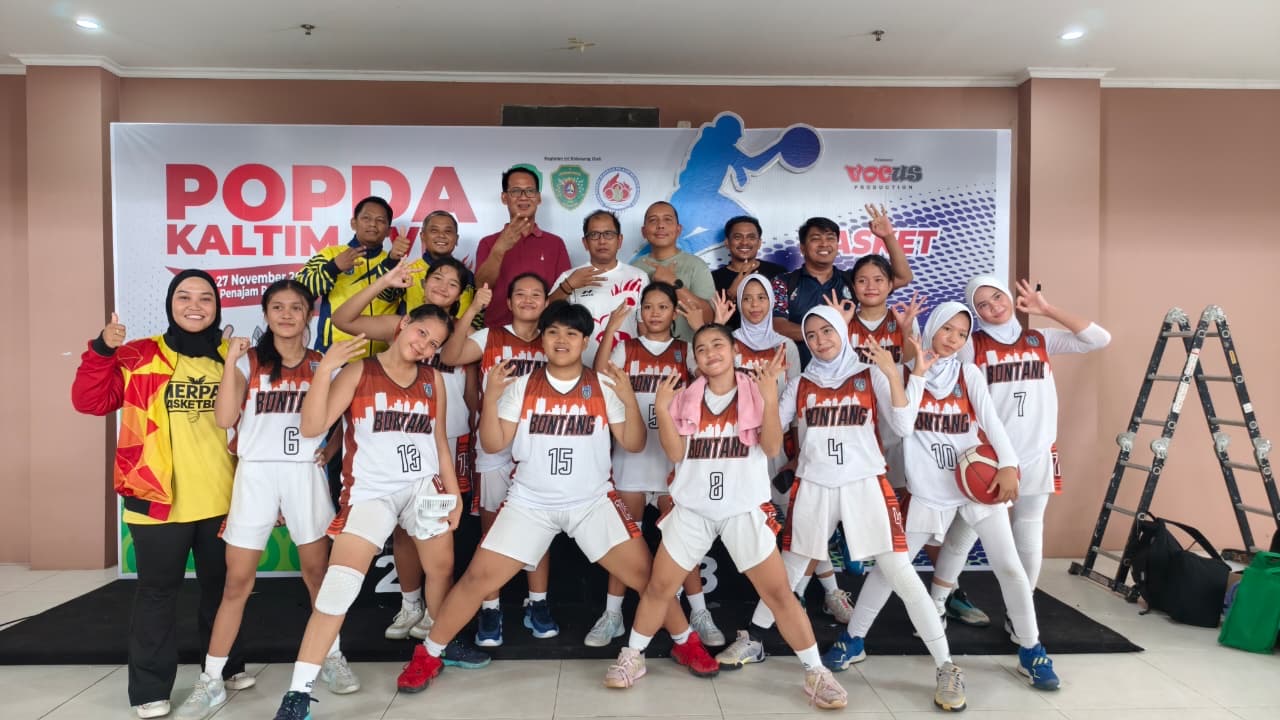 Tim basket putri Bontang puas dengan capaian medali perunggu di Popda Kaltim XVII/2025 Penajam Paser Utara.