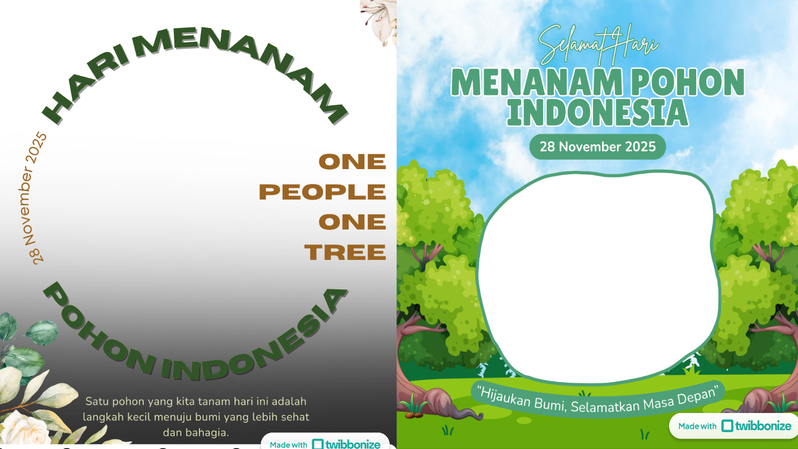 Twibbon Hari Menanam Pohon Indonesia 2025.
