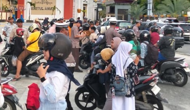 OPERASI: Ratusan kendaraan terjaring razia dalam Operasi Zebra Mahakam.