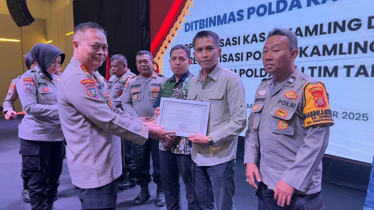 JUARA: Pos Satkamling RT 52 Sepinggan Balikpapan meraih juara keamanan lingkungan yang digelar Polda Kaltim.