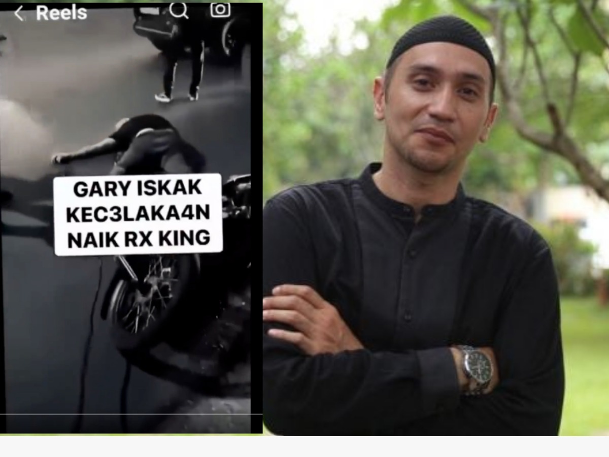 Gary Iskak dan video pasca kecelakaan yang mengakibatkan ia meninggal dunia. (Foto: menggunakan tangkapan layar yang diolah)