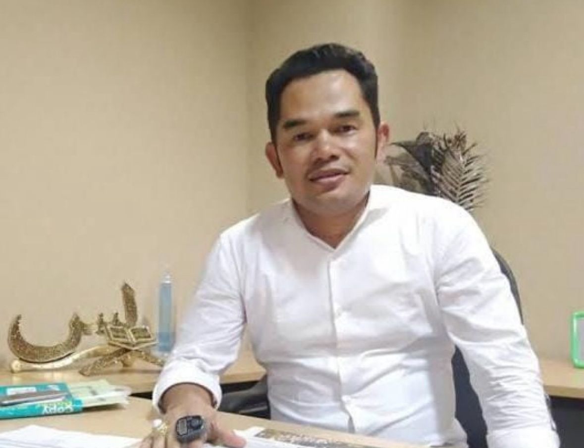 Ketua DPRD Kaltim Hasanuddin Mas&rsquo;ud, saat diwawancarai.