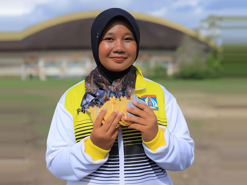 Nasya Aqila Nafasatul Huda bidik tampil di PON dan event internasional. (FOTO FUAD MUHAMMAD/KP)