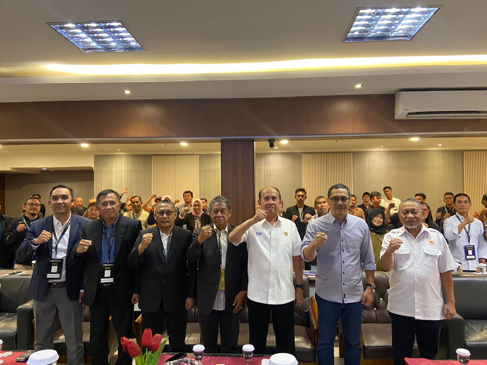 Suasana Kongres Tahunan Asprov PSSI Kaltim di Hotel Royal Park Samarinda, Sabtu (29/11/2025).