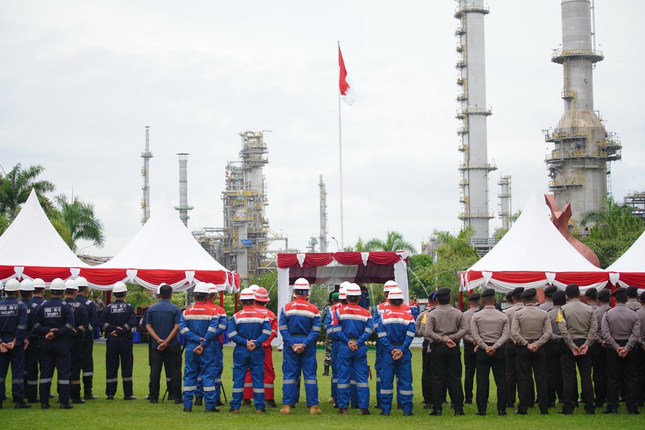 KOLABORASI: PT KPI Unit Balikpapan memperkuat koordinasi dan kesiapsiagaan bersama seluruh unsur pengamanan dalam menjaga keberlangsungan operasional kilang sebagai objek vital nasional.