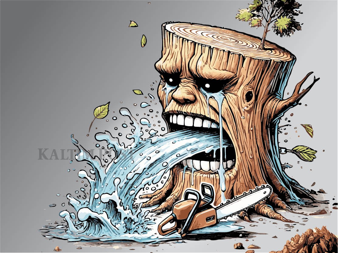 Ilustrasi kerusakan hutan