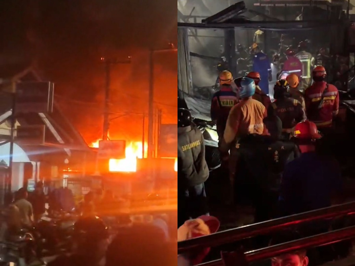 Kebakaran di Straat 3 Balikpapan Utara pada Kamis (18/12/2025) malam.