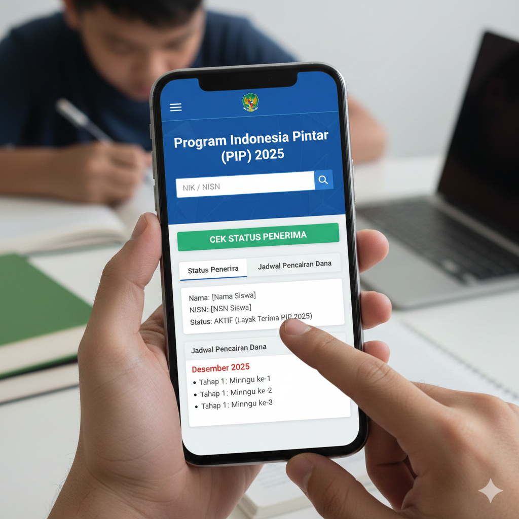 Ilustrasi cara cek PIP 2025 secara online.