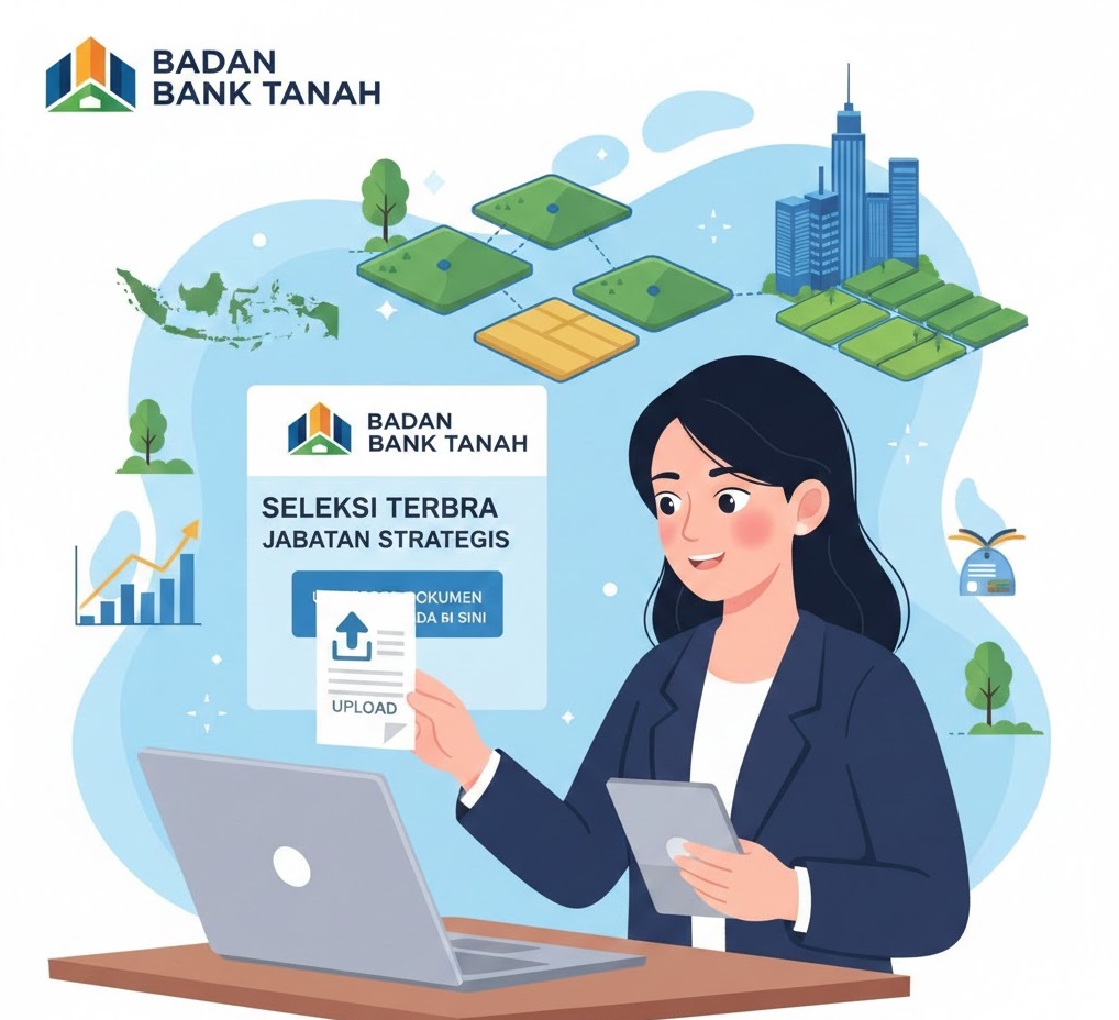 Ilustrasi cara melamar ke Badan Bank Tanah via online.