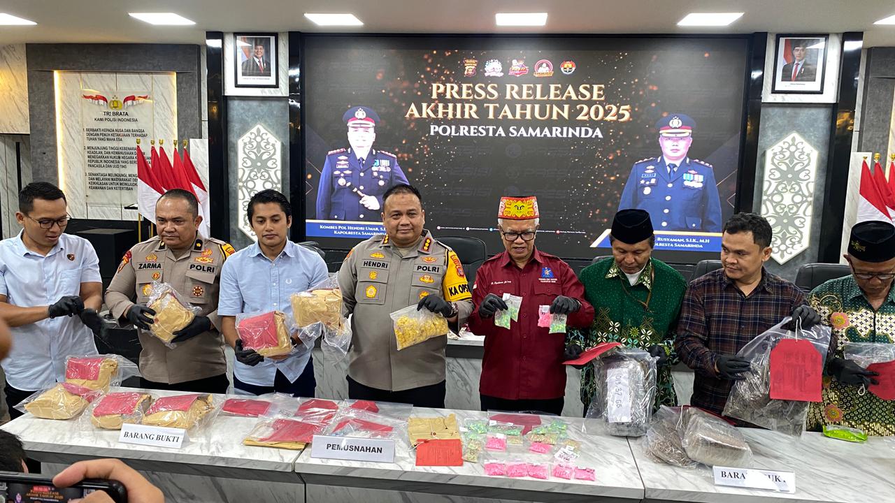 MENGKHAWATIRKAN: Peredaran narkoba di Samarinda belum juga surut. Sepanjang 2025, Polresta Samarinda mencatat lonjakan signifikan. RAMA SIHOTANG/KP