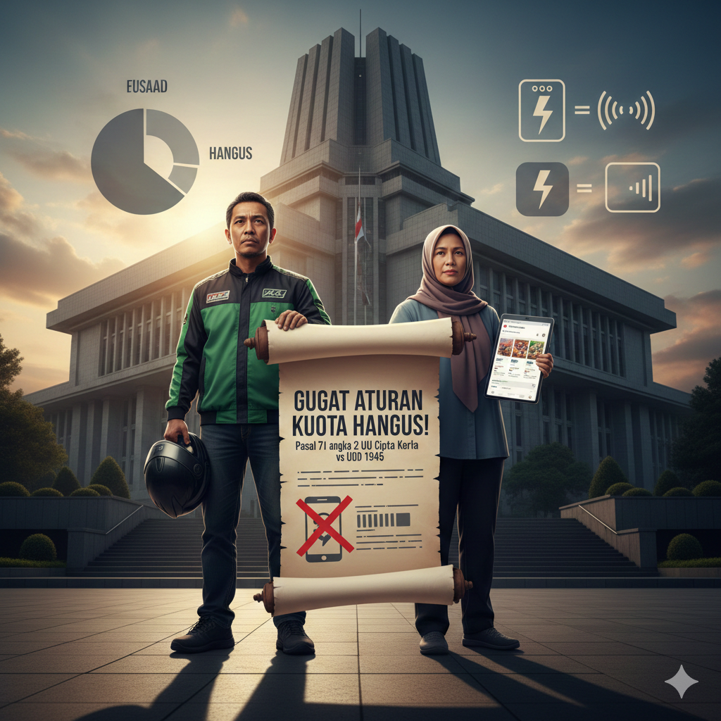 Ilustrasi pasutri gugat aturan kuota hangus.