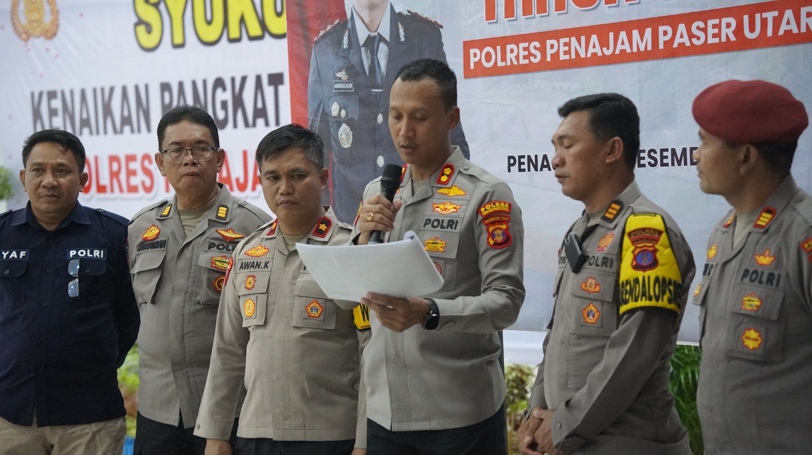 RILIS: Kapolres PPU, AKBP Andreas Alek Danantara menyampaikan rilis akhir tahun berisi capaian pengamanan tindak kriminalitas di daerah.