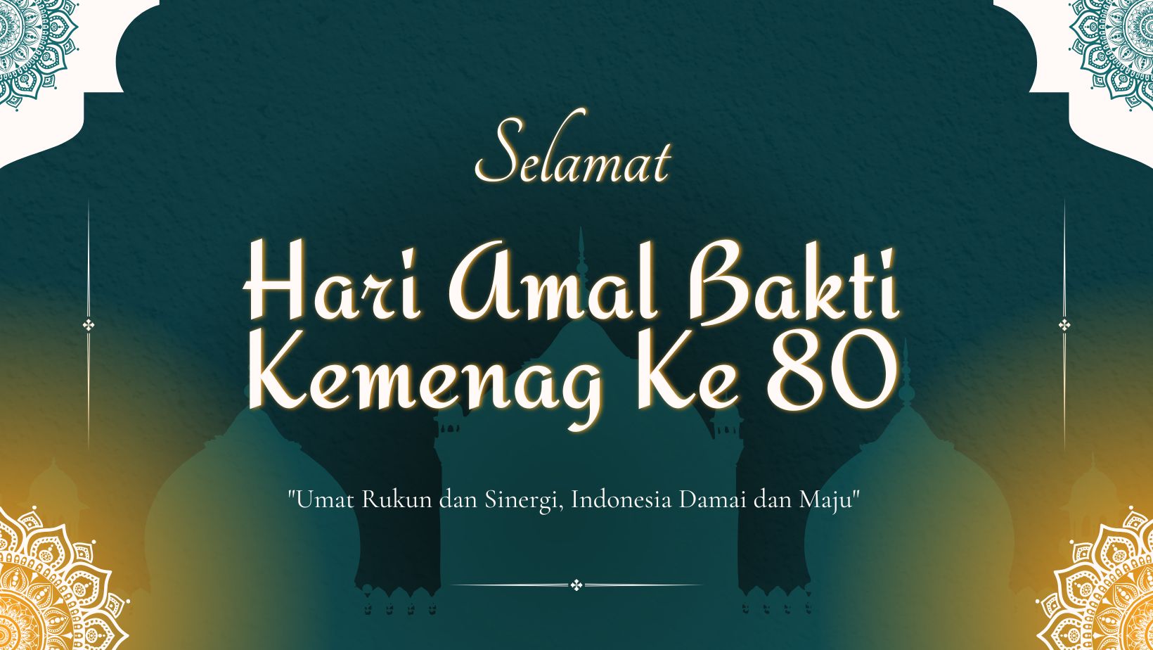 Ucapan Hari Amal Bakti Kemenag Ke 80.