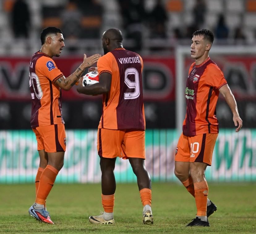 Joel Vinicius mencetak dua gol bagi kemenangan Borneo FC atas PSM Makassar 2-1. (Foto: Borneo FC)