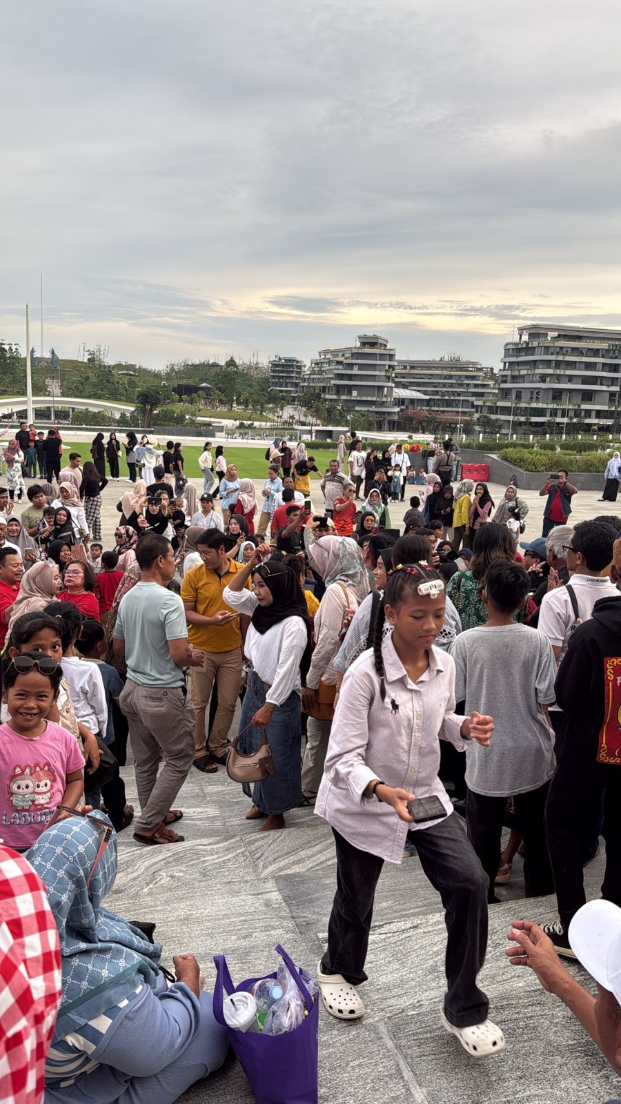 Suasana liburan tahun baru di IKN