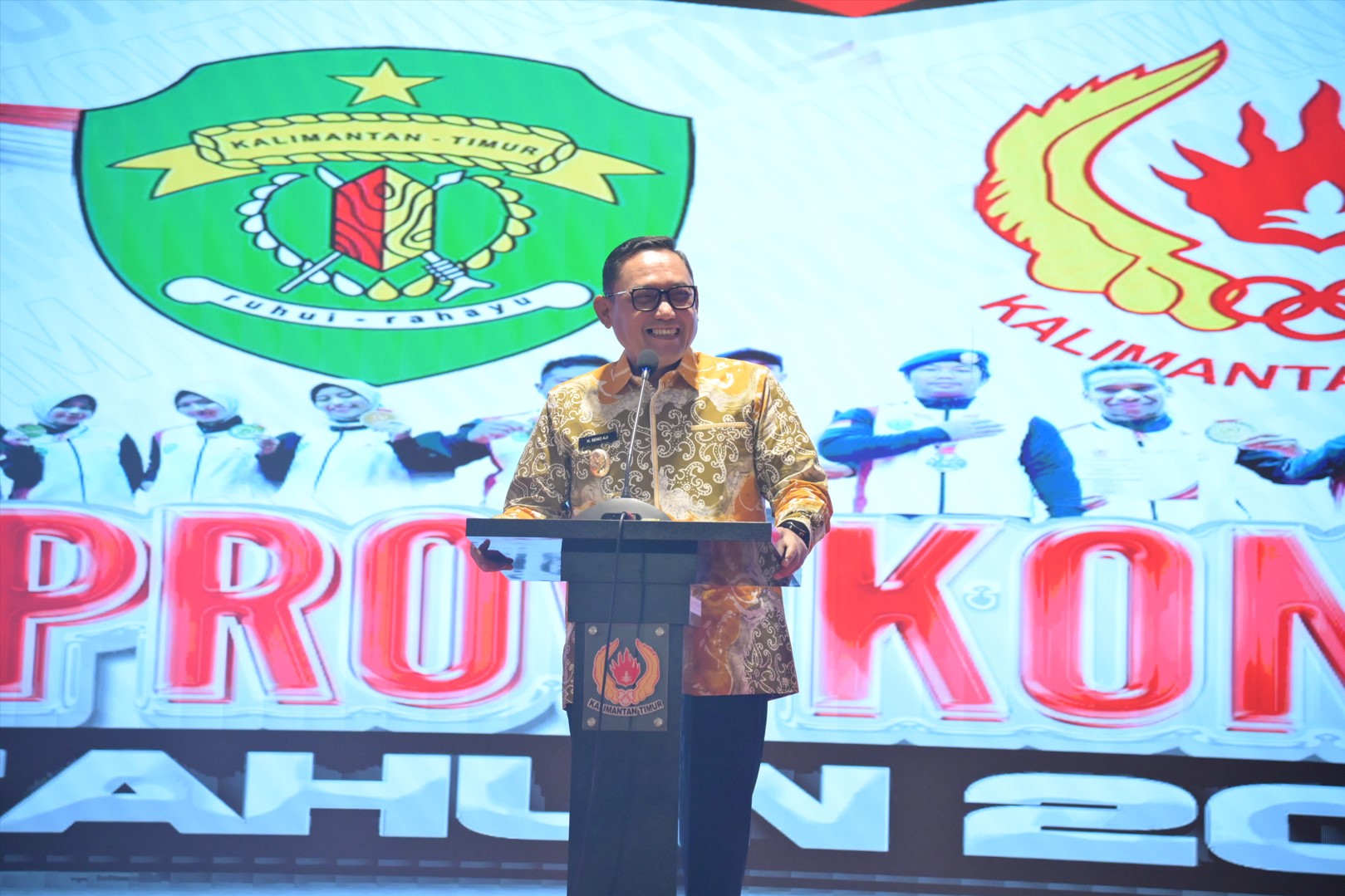APRESIASI: Wakil Gubernur Kaltim Seno Aji mendukung terlaksananya Rakerprov KONI Kaltim 2026.