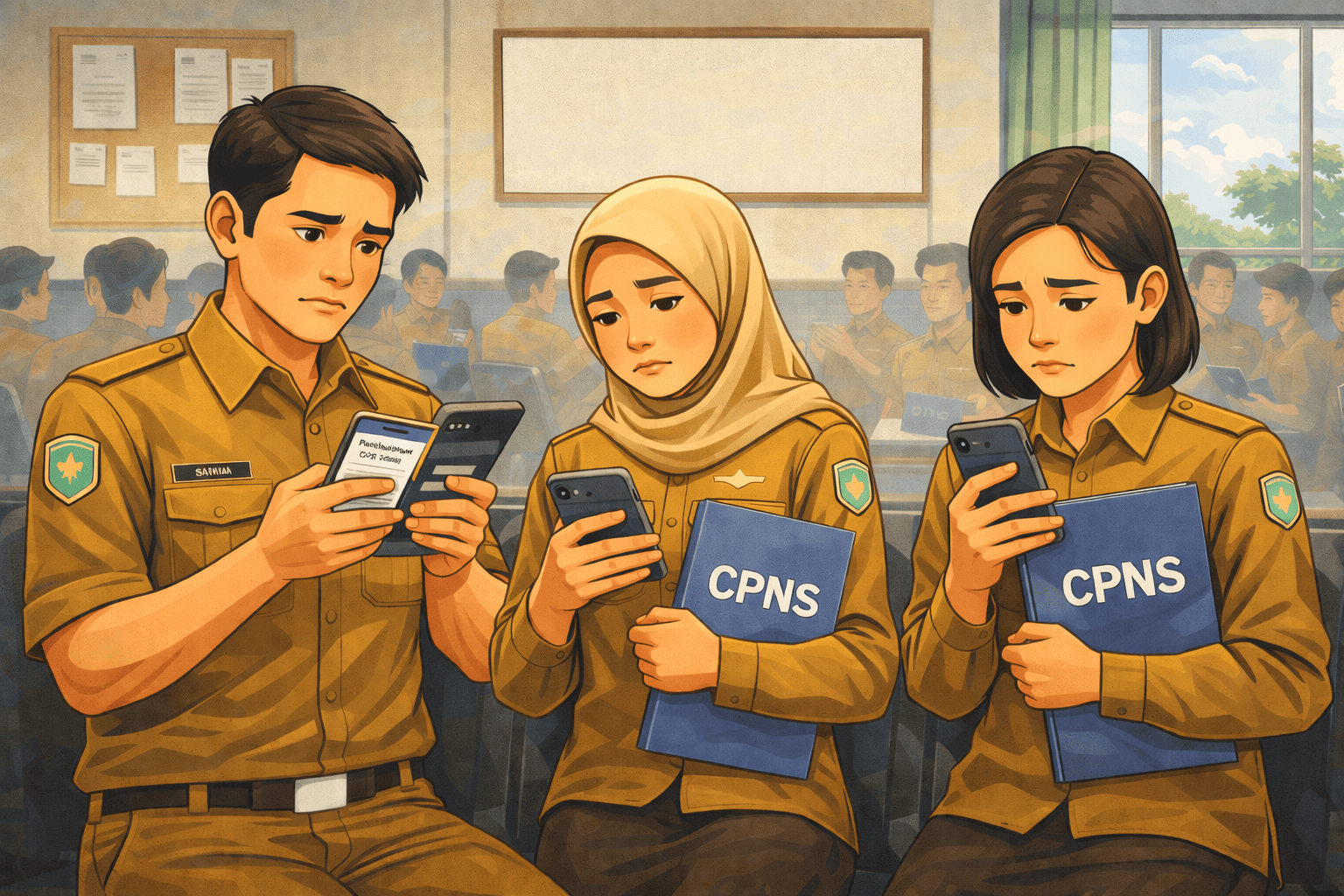 Ilustrasi. peserta seleksi CPNS yang tengah menantikan kepastian pembukaan pendaftaran tahun 2026.