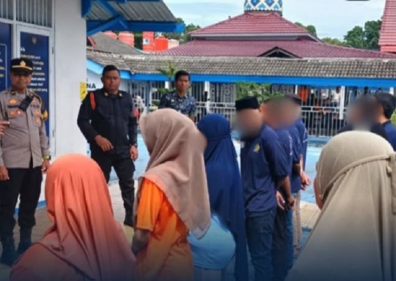 CEK WARGA BINAAN: Polresta dan Rutan Balikpapan melakukan pengecekan warga binaan selama libur Natal dan tahun baru.