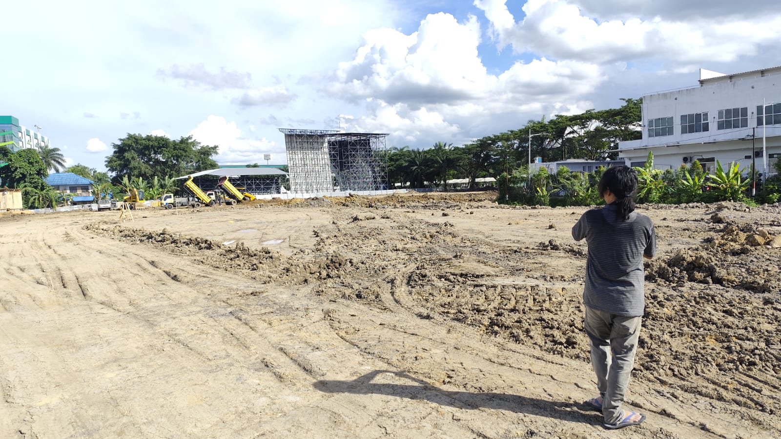 Area pematangan lahan rencana perluasan RSUD AMS di Jalan Wahid Hasyim, Kecamatan Samarinda Utara, beberapa waktu lalu.