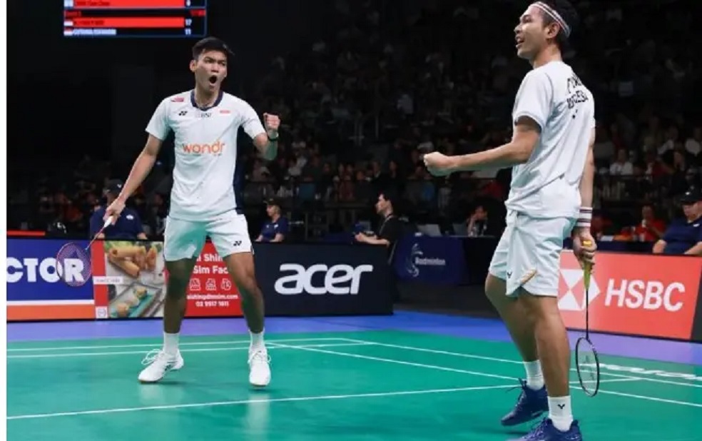 Ganda putra Fajar Alfian/Muhammad Shohibul Fikri melaju ke final Australia Open 2025 usai menumbangkan rekan senegara, Sabar Karyaman Gutama/Moh Reza Pahlevi Isfahani.