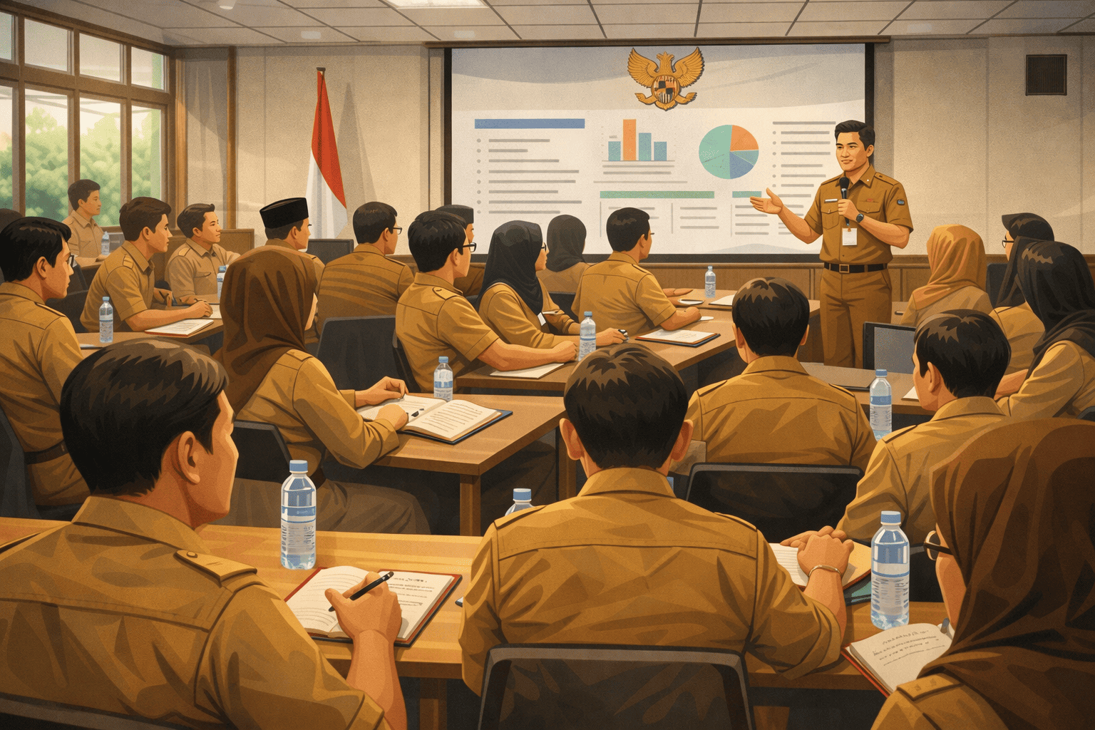 Ilustrasi. Status paruh waktu bukan berarti kehilangan hak. Pemerintah menetapkan ketentuan gaji dan jaminan PPPK dalam regulasi resmi.