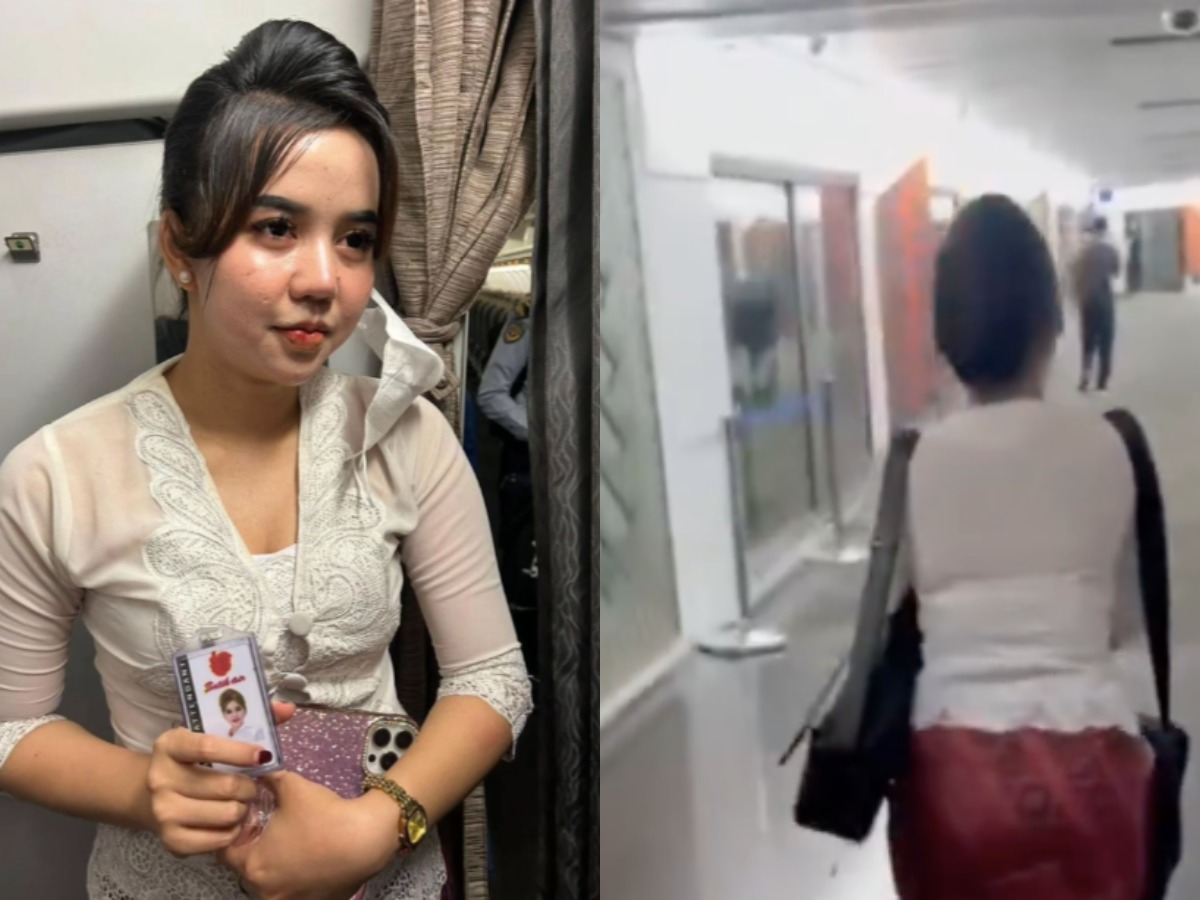 Nisya yang bernampilan seperti seorang pramugari Batik Air.