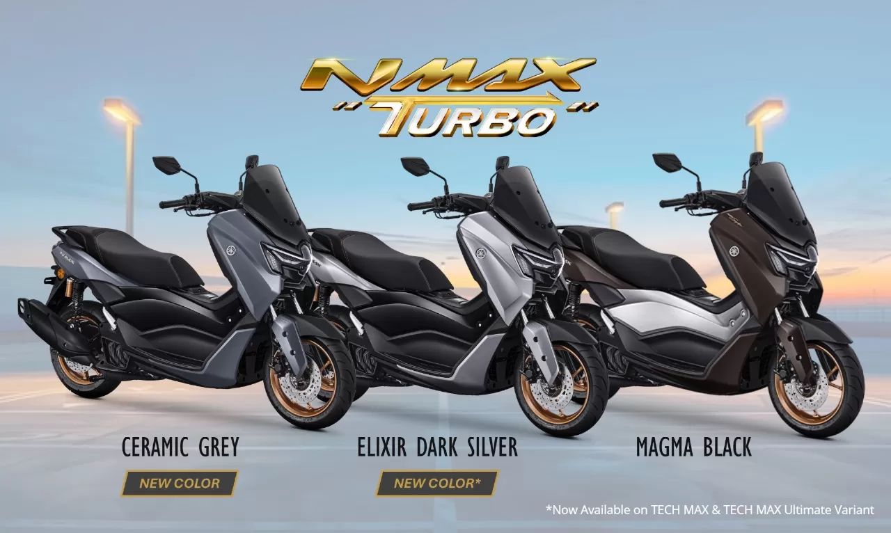 WARNA BARU: Tiga varian terbaru warna NMAX Turbo. Makin memikat mata.