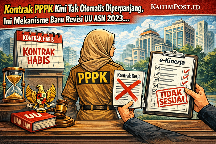 Ilustrasi. Kontrak PPPK Kini Tak Otomatis Diperpanjang, Ini Mekanisme Baru Revisi UU ASN 2023.