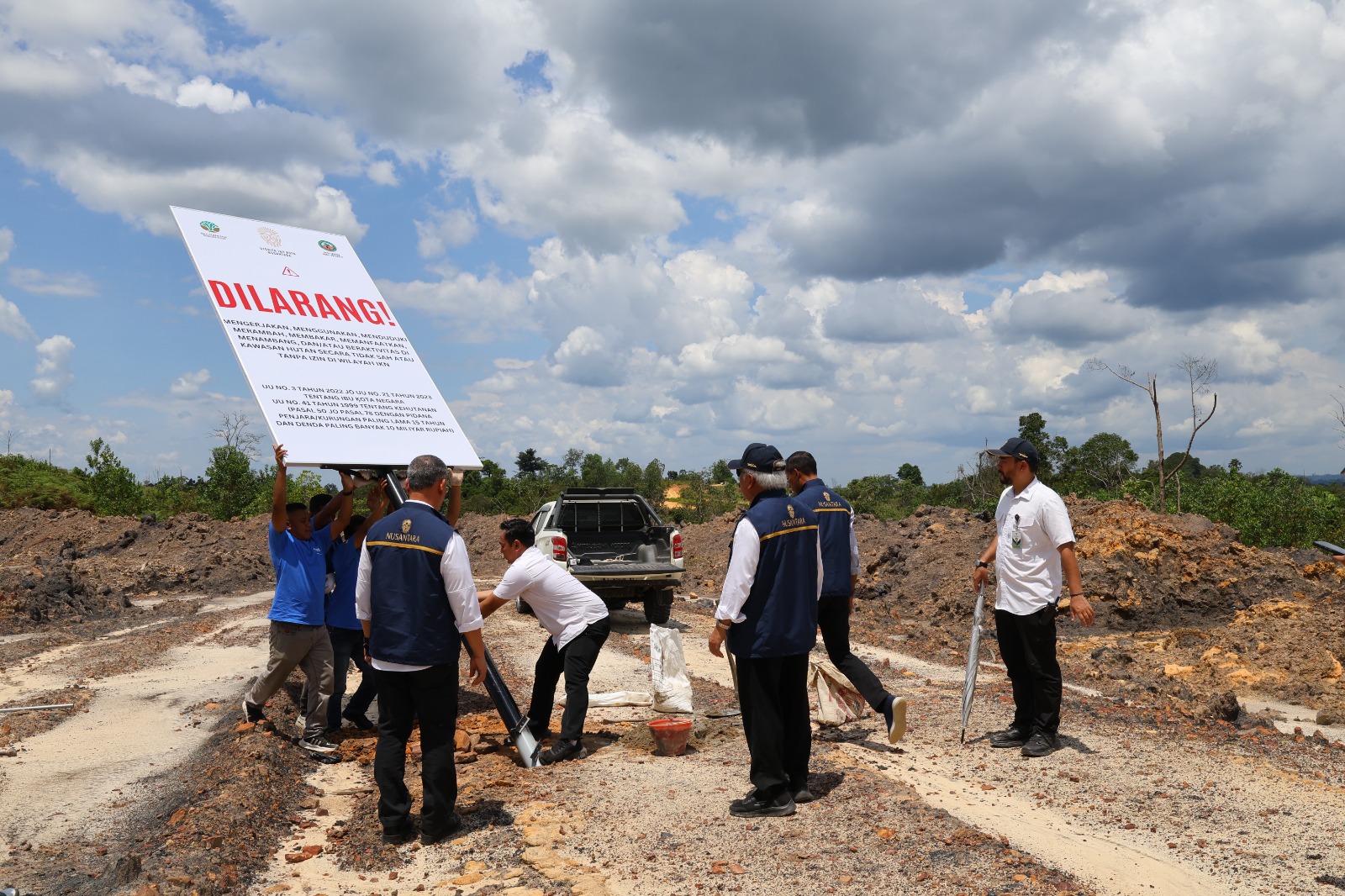 Aktivitas ilegal di IKN terus dilakukan penindakan.