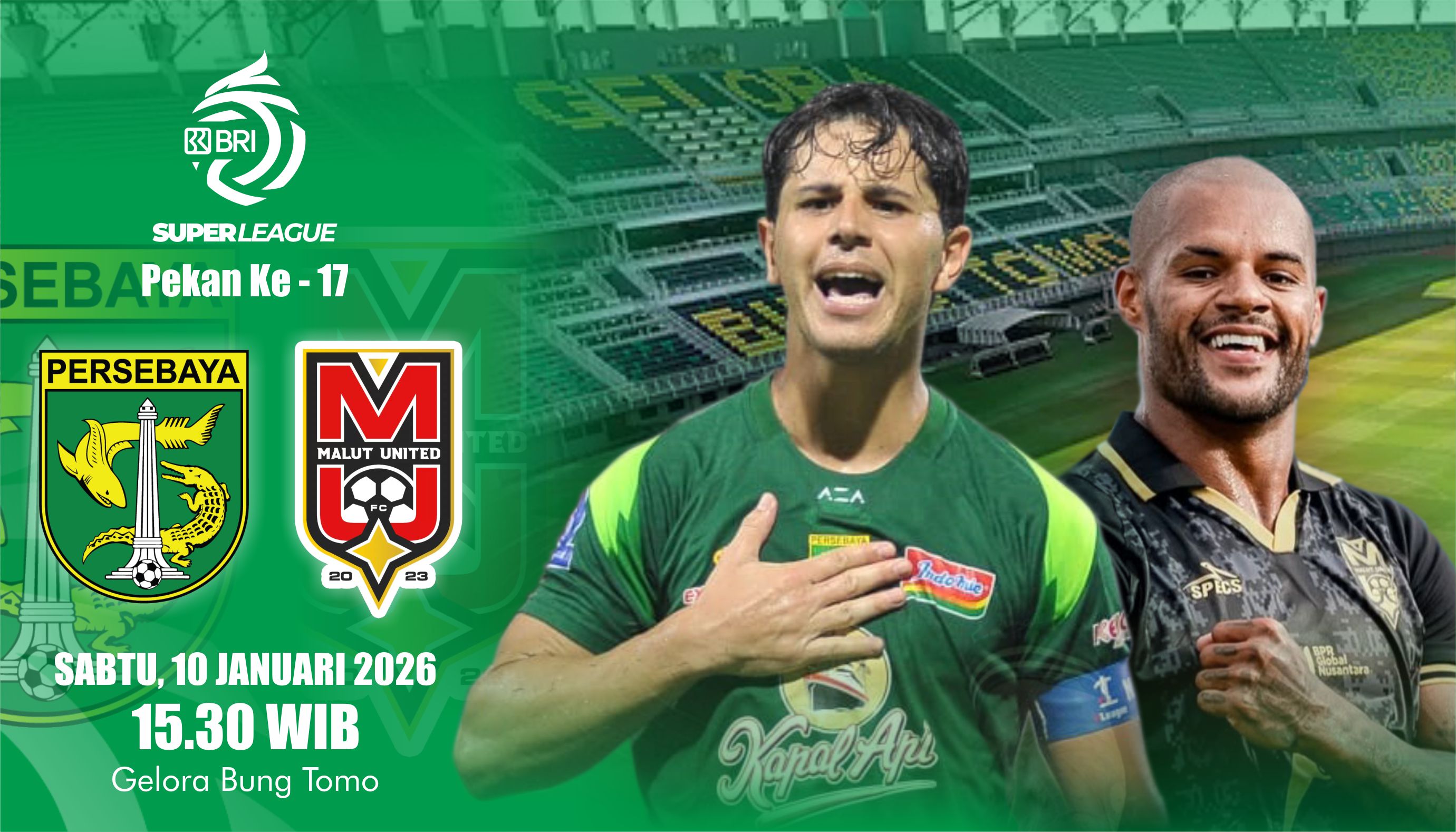 Jadwal Persebaya vs Malut United Sore Ini, Kick Off pukul 15.30 WIB