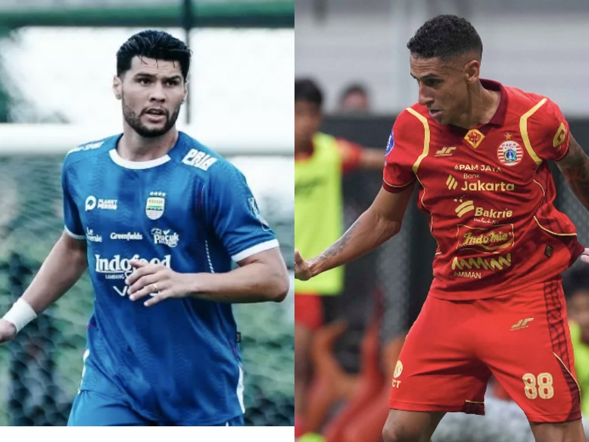Julio Cesar (kiri) dan Bruno Tubarao menjadi tumpuan masing-masing tim saat duel Persib vs Persija di GBLA.