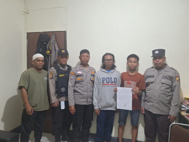 DIAMANKAN: Patroli Bhabinkamtibmas dan unsur kelurahan serta kecamatan mengamankan sejumlah remaja.