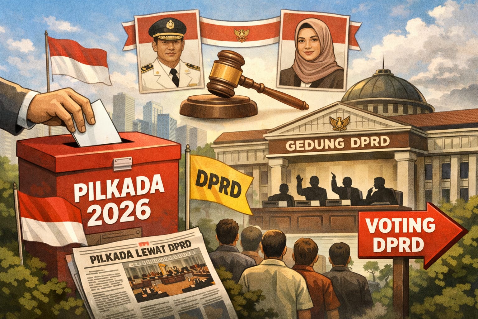 WACANA: PKS masih mengkaji wacana pilkada melalui DPRD. (Ilustrasi)