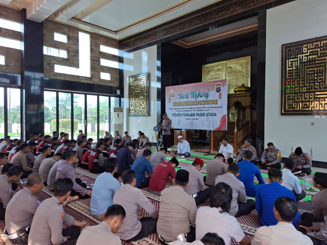 ISRA MIKRAJ: Suasana peringatan Isra Mikraj di Masjid Asy-Syurthoh Polres PPU.