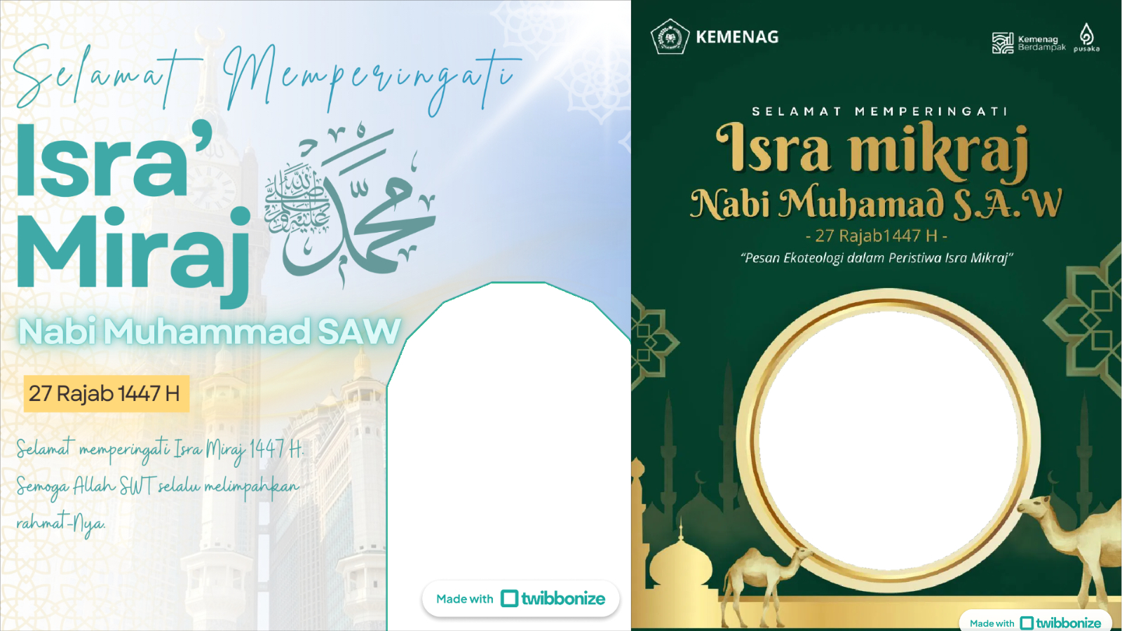 Twibbon Isra Miraj 2026.
