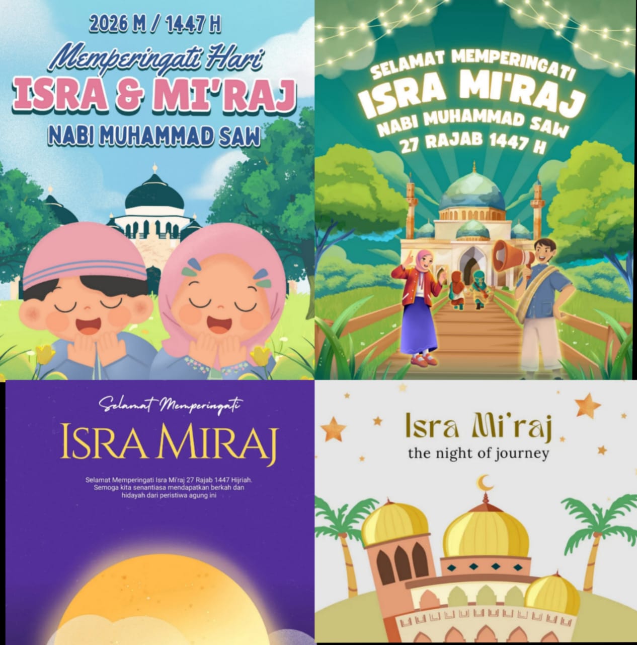 Link poster Isra Miraj untuk anak-anak.