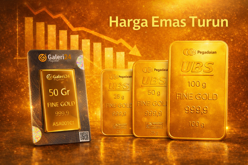 Harga Emas UBS dan Galeri24 Hari Ini, Minggu 18 Januari 2026: Di Pegadaian Kompak Turun Harga.