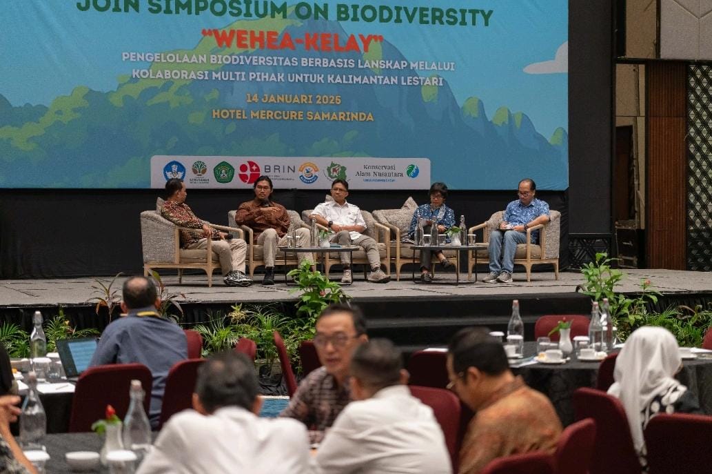 TEMUAN: Peneliti YKAN, BRIN, dan Unmul menyampaikan kondisi status biodiversitas di bentang alam Wehea-Kelay.