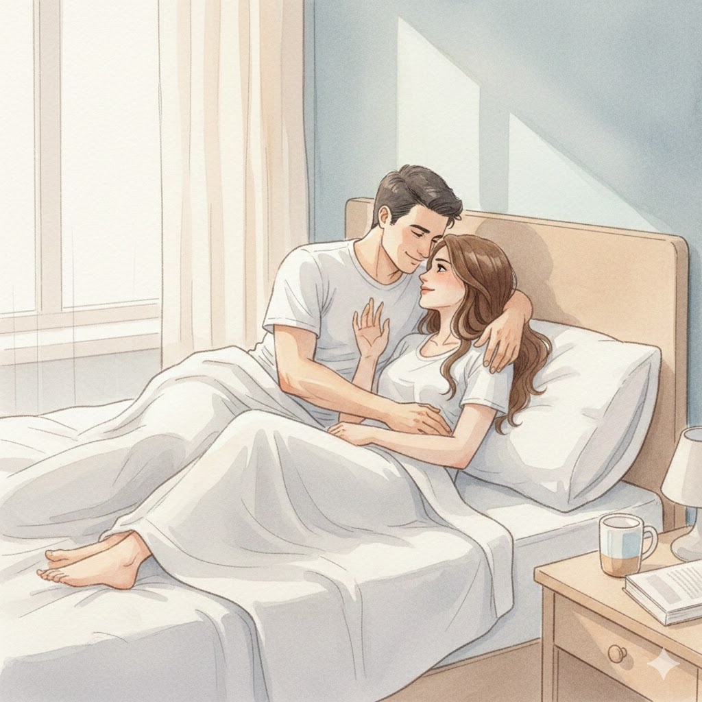 Ilustrasi pasangan suami dan istri.