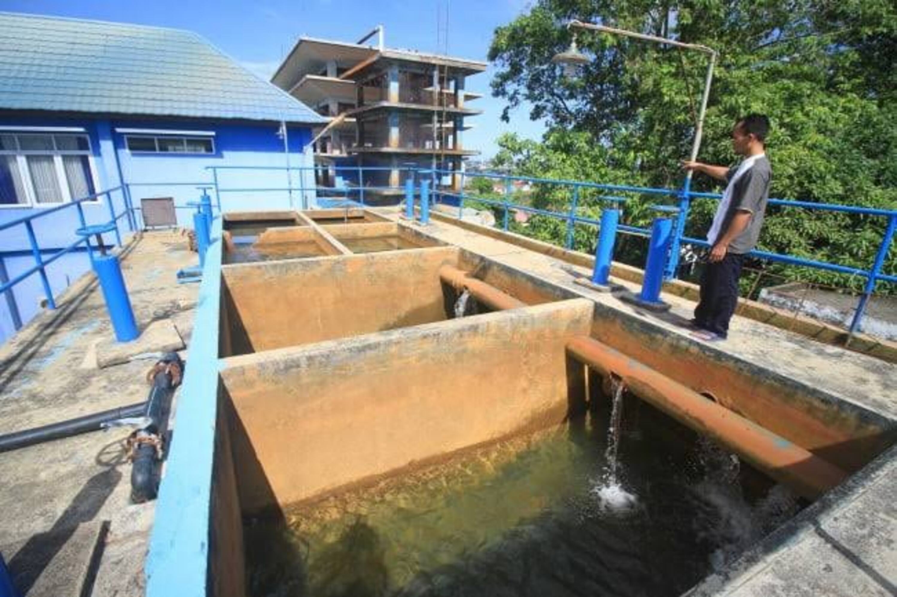 WTP Bhayangkara yang memproduksi air bersih di Bontang. (FOTO ADIEL KUNDHARA/KP)