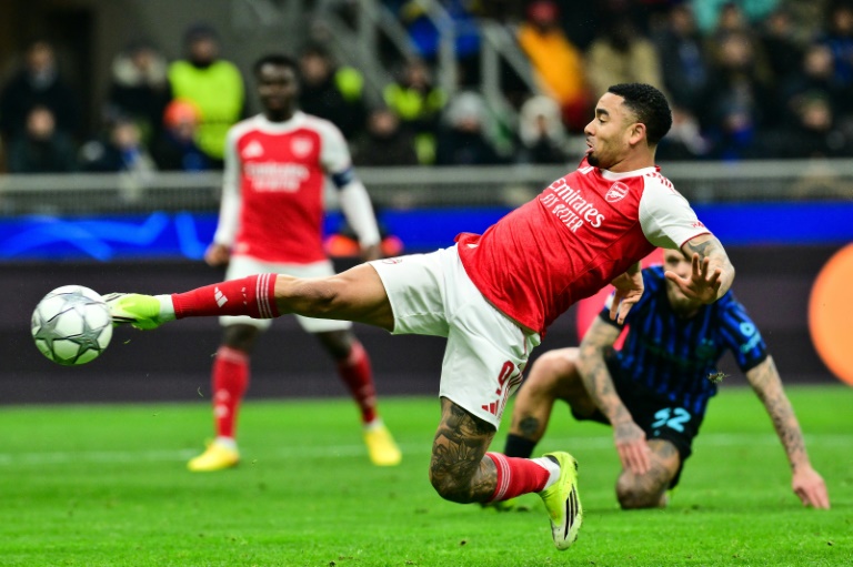 Gabriel Jesus mencetak brace saat melawan Inter. Arsenal menang 3-1 atas Inter. (Foto: AFP)
