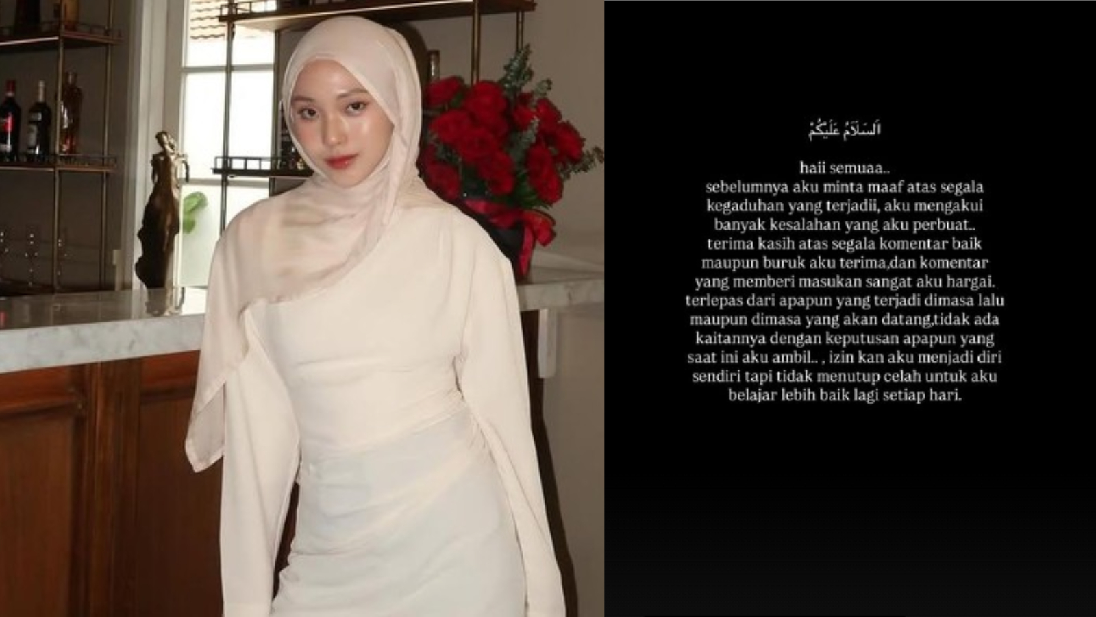 Unggahan Instagram story permintaan maaf Jule alias Julia Prastini.