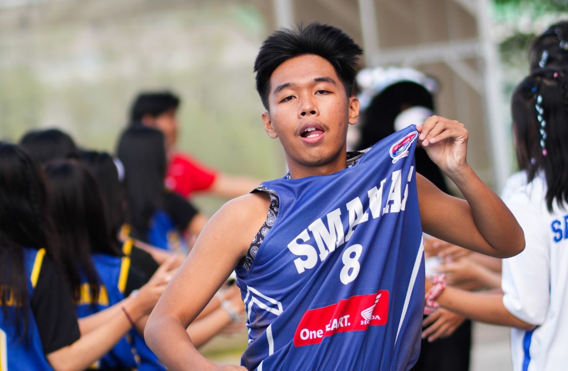 Kapten tim basket putra SMAN 16 Samarinda, Muhammad Aidil Prima.