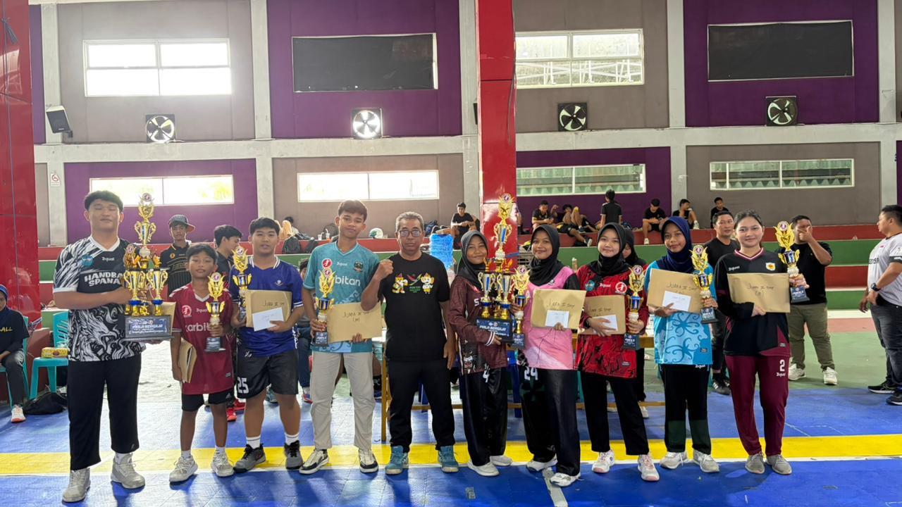 PEMBINAAN : Pembinaan bola tangan lewat Crystalin Handball League 2025 yang dilangsungkan sejak Juli 2025, tuntas di Januari 2026.