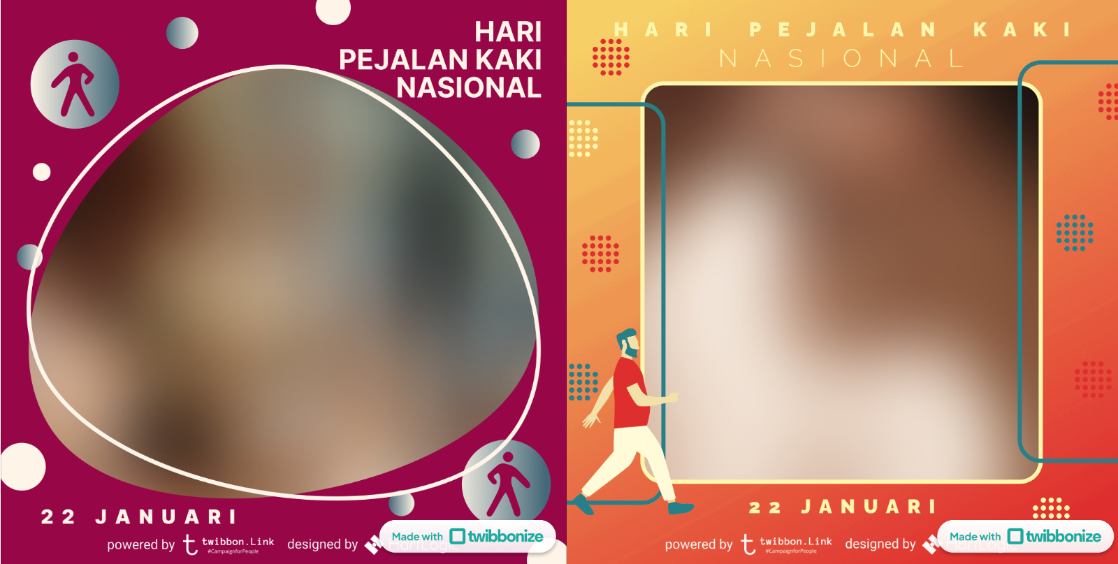 Twibbon Hari Pejalan Kaki Nasional 2026.