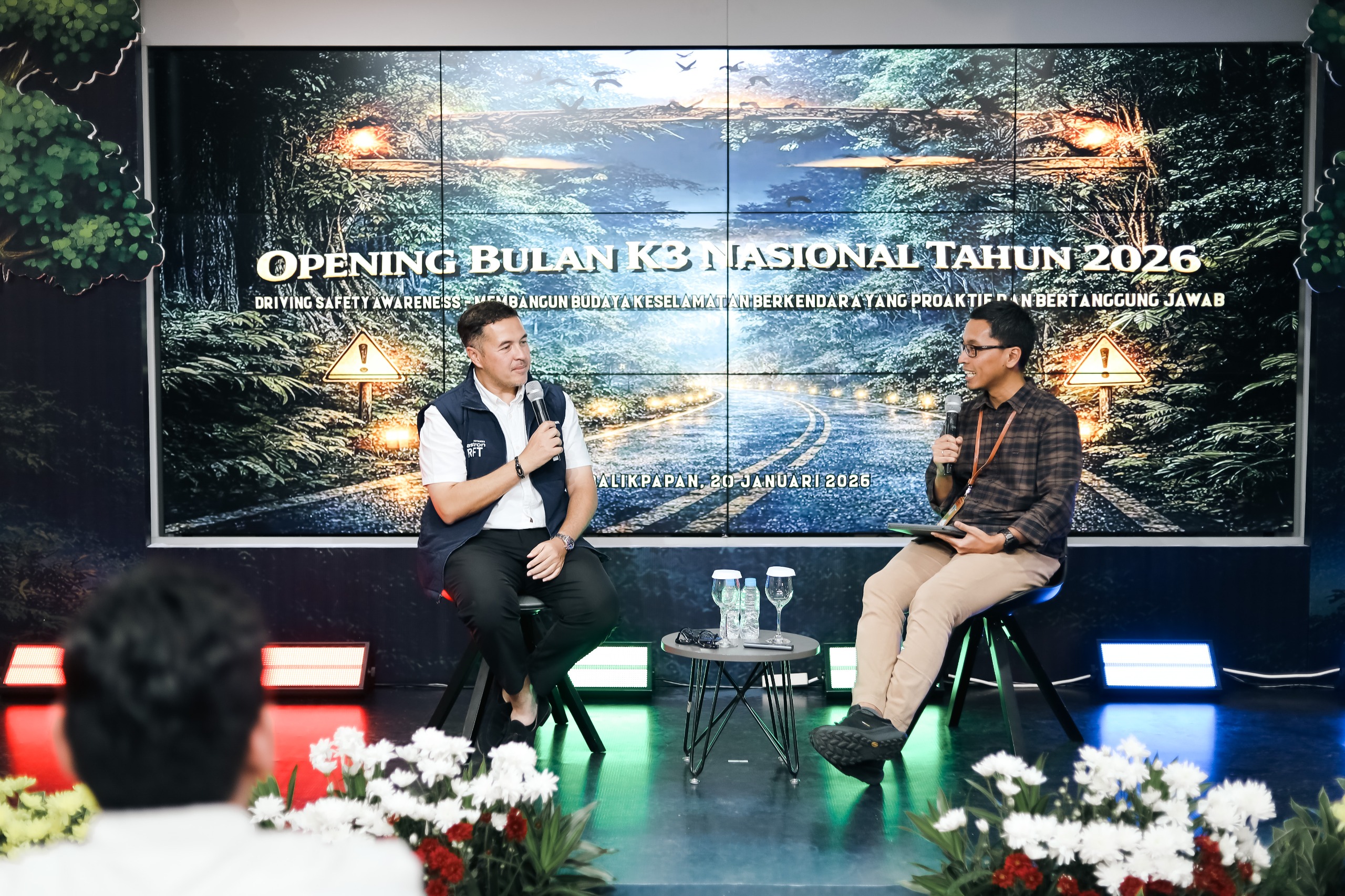 UTAMAKAN SELAMAT: Talkshow keselamatan berkendara bersama Brand Ambassador Pertamina Rifat H. Sungkar dengan tema Driving Safety Awareness mewarnai pembukaan Bulan K3 Nasional 2026