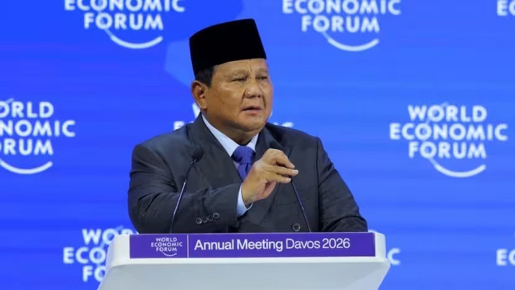 MBG: Saat berbicara di World Economic Forum (WEF) di Davos, Swiss, Presiden Prabowo Subianto membanggakan program MBG.
